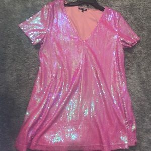 Medium pink sequin dress